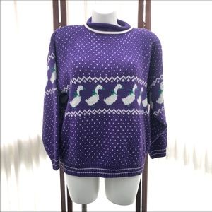 Vintage Kitchy Animal Goose Sweater 22/24